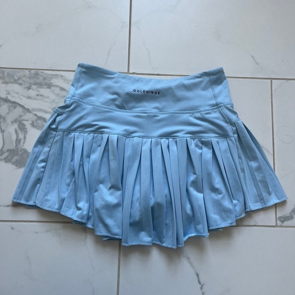 Gold Hinge Pleated Tennis Skort Fairview Blue sz XS - Picture 3 of 4